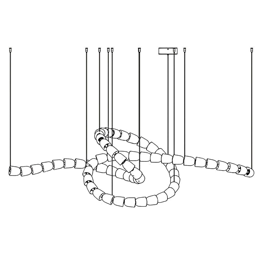 Hadrenis Acrylic Chandelier-Moonnatur