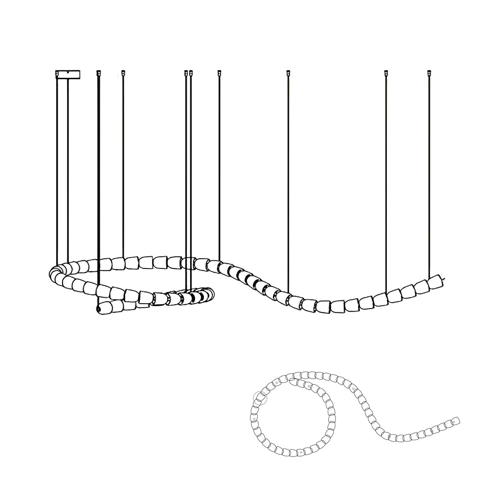 Hadrenis Acrylic Chandelier-Moonnatur
