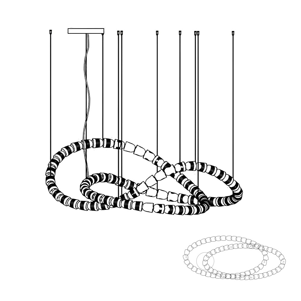 Hadrenis Acrylic Chandelier-Moonnatur