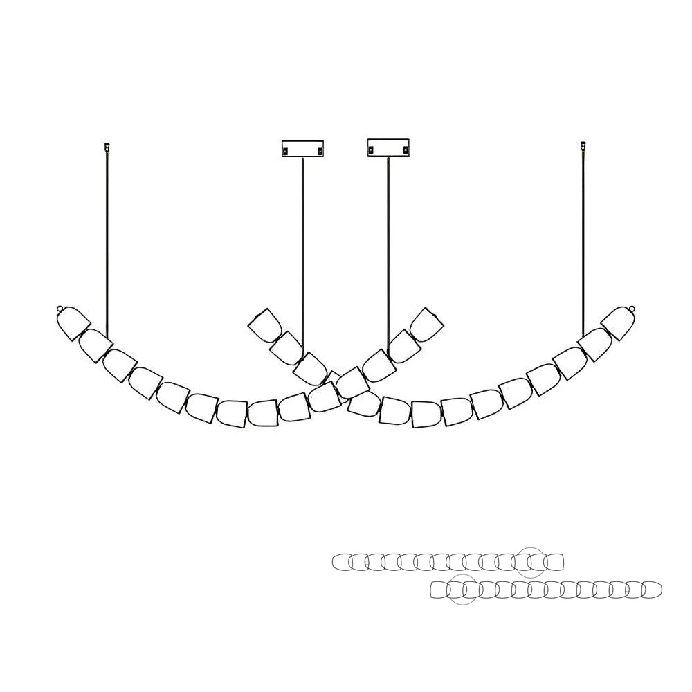 Hadrenis Acrylic Chandelier-Moonnatur