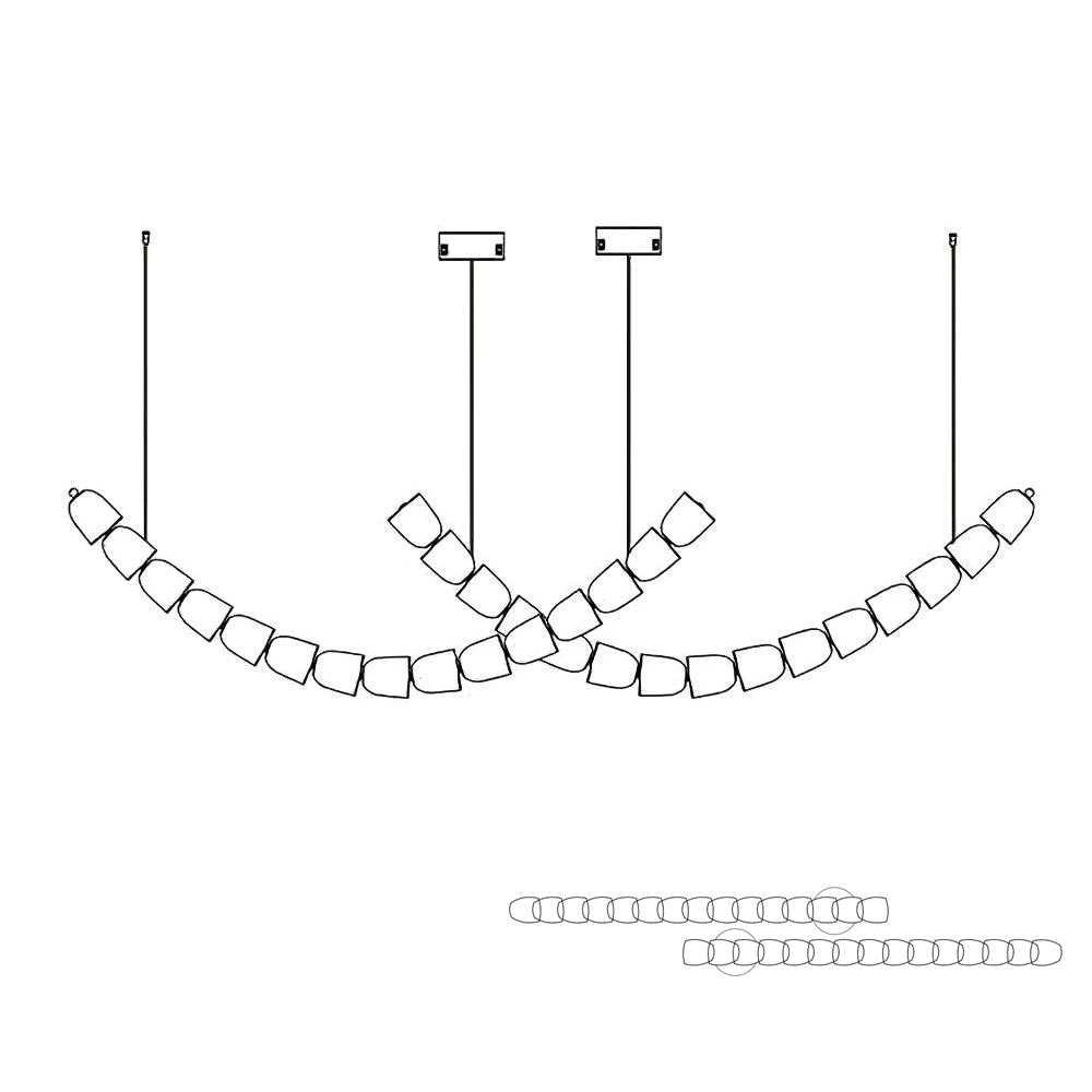 Hadrenis Acrylic Chandelier-Moonnatur