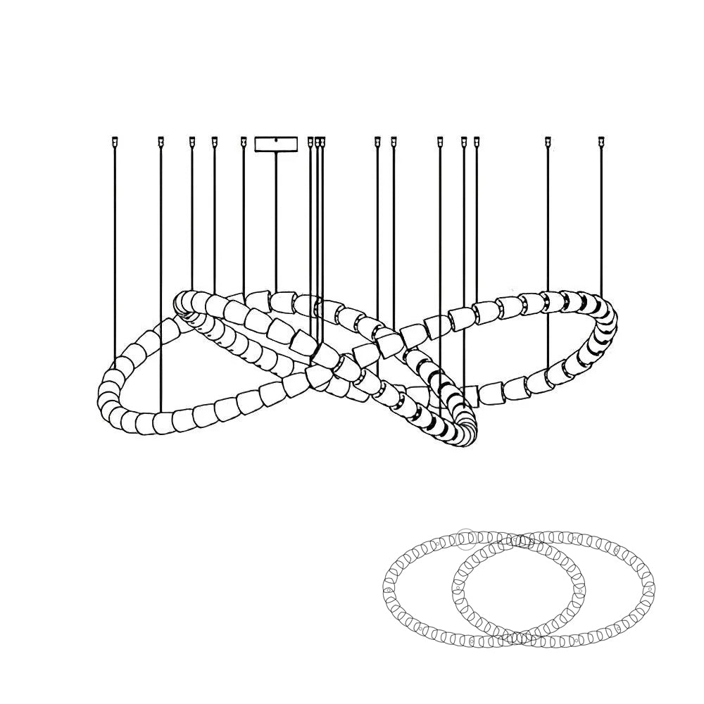 Hadrenis Acrylic Chandelier-Moonnatur