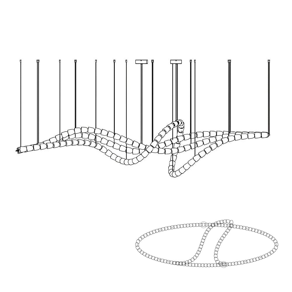 Hadrenis Acrylic Chandelier-Moonnatur