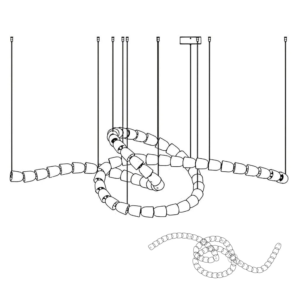 Hadrenis Acrylic Chandelier-Moonnatur