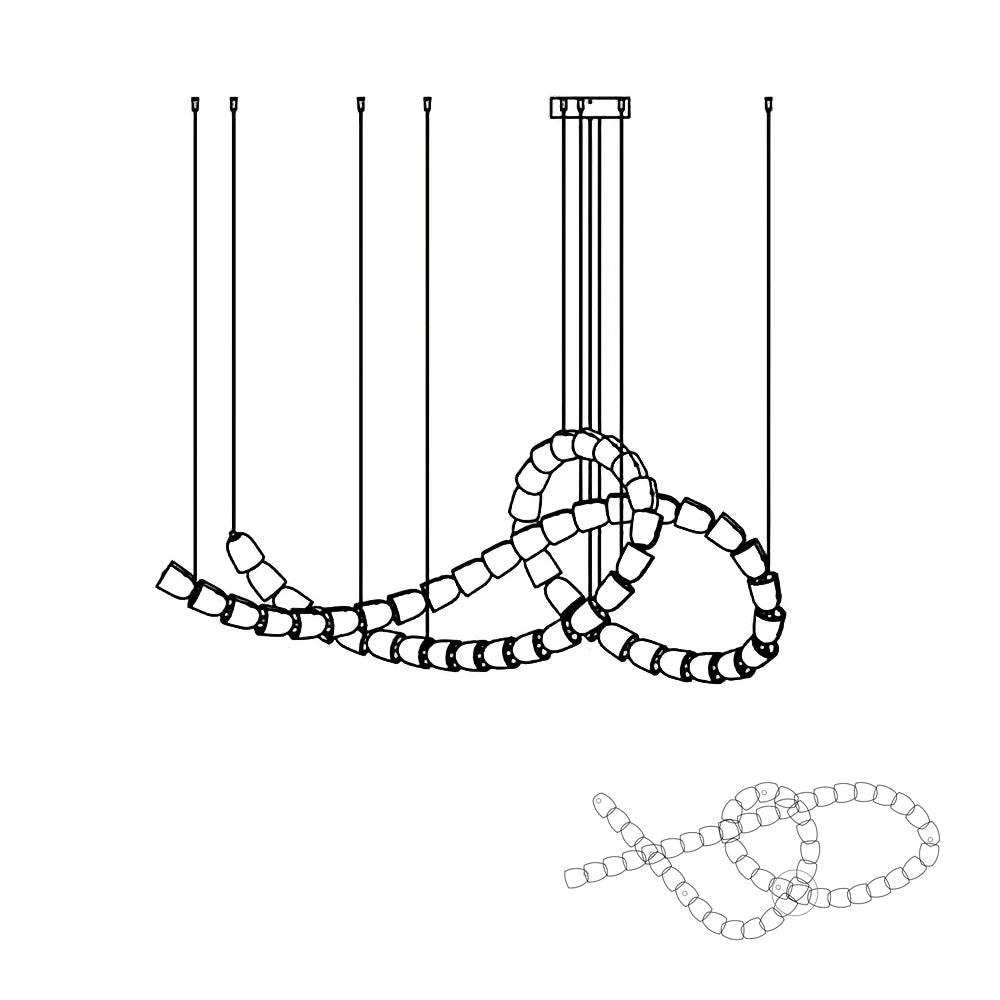 Hadrenis Acrylic Chandelier-Moonnatur