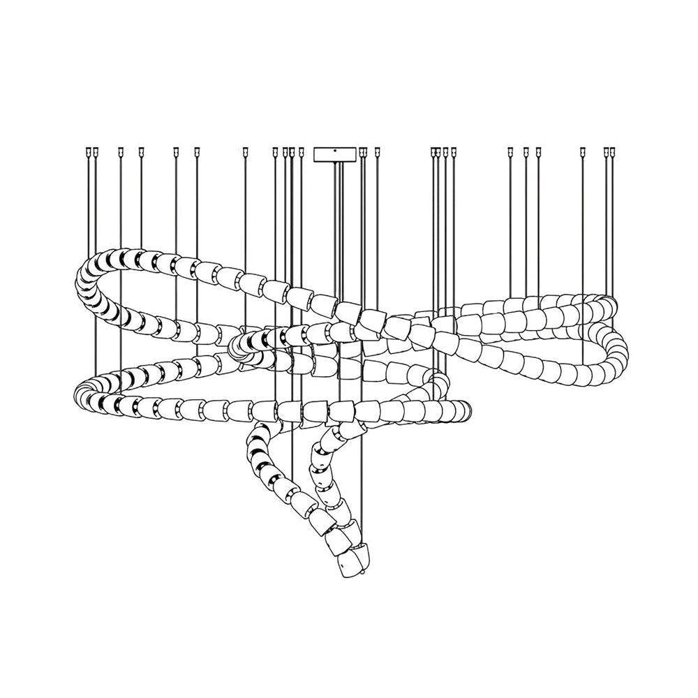 Veyrenvale Acrylic Chandelier-Moonnatur