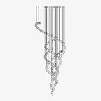 Veyrenvale Acrylic Chandelier-Moonnatur