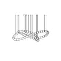 Wardenmere Acrylic Pendant Light-Moonnatur