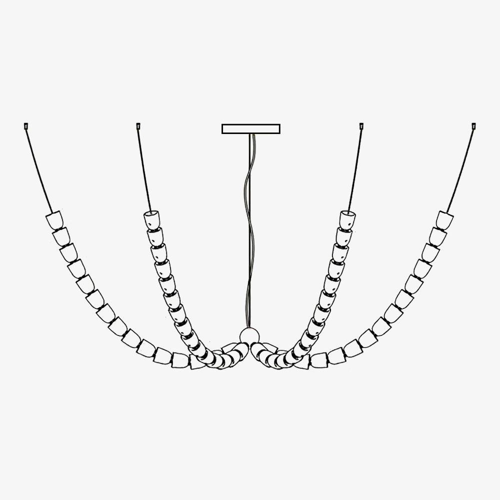 Yarrelmoss Acrylic Chandelier-Moonnatur