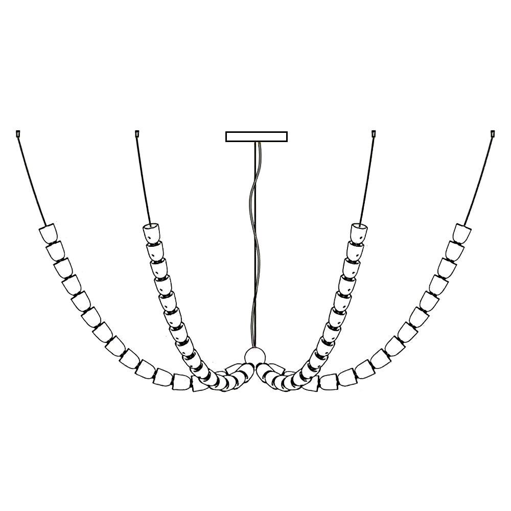 Yarrelmoss Acrylic Chandelier-Moonnatur