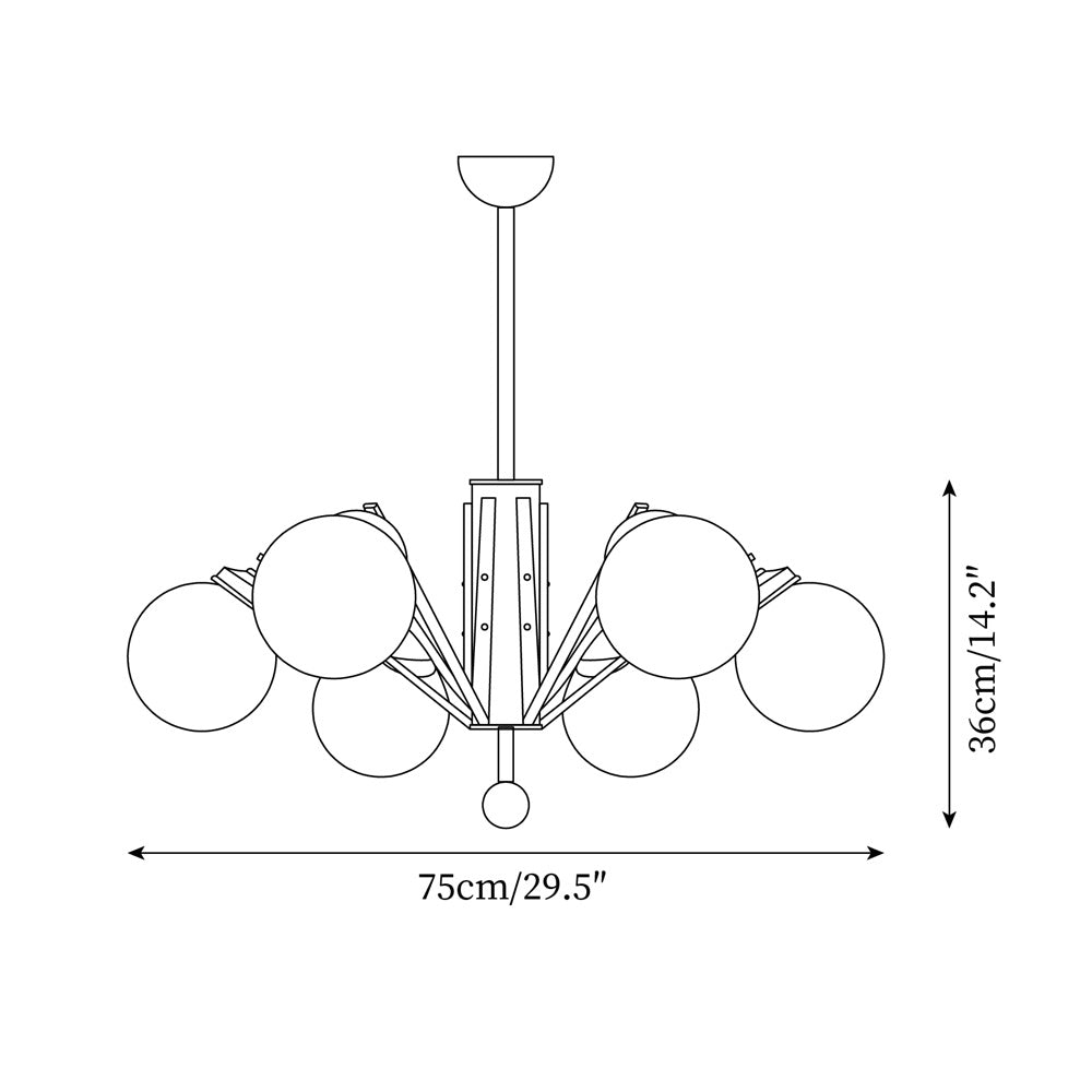 Breneleth Glass Chandelier-Moonnatur
