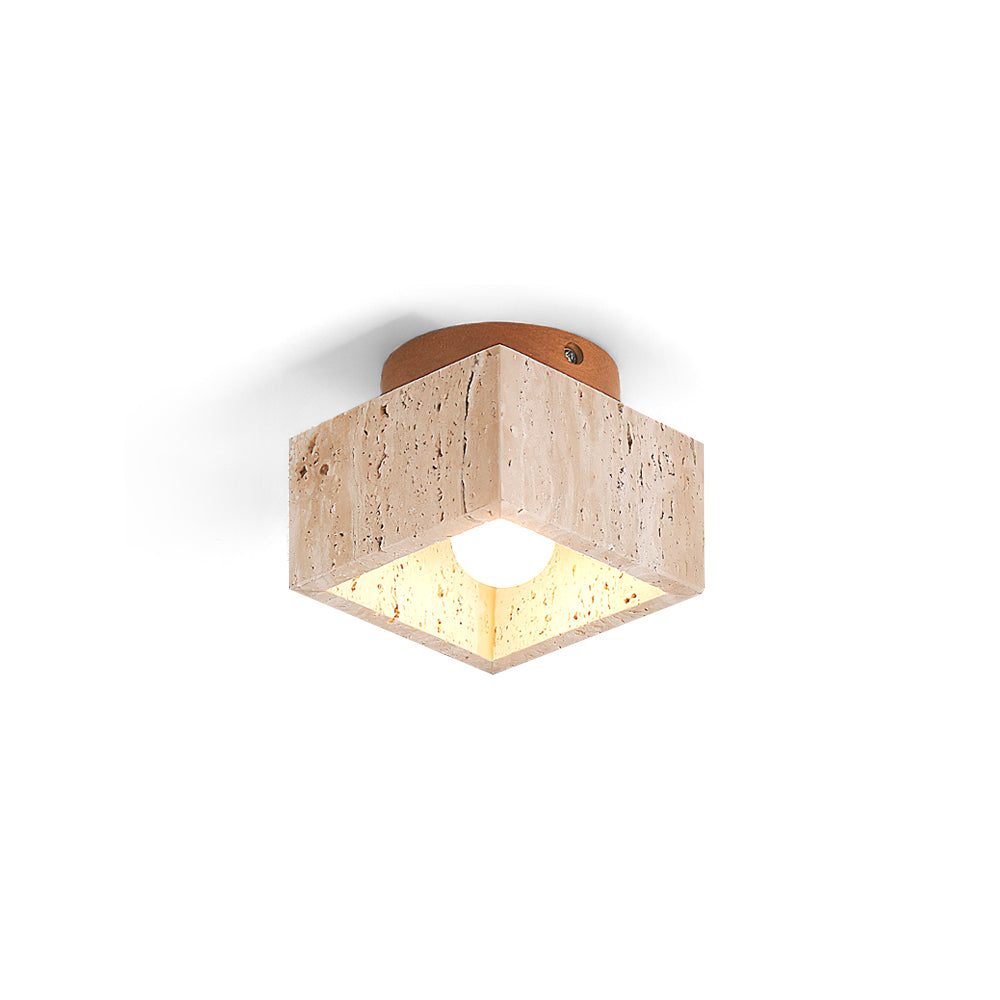 Barrowlark Travertine Ceiling Light-Moonnatur