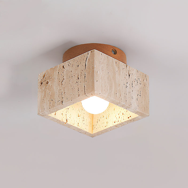Barrowlark Travertine Ceiling Light-Moonnatur