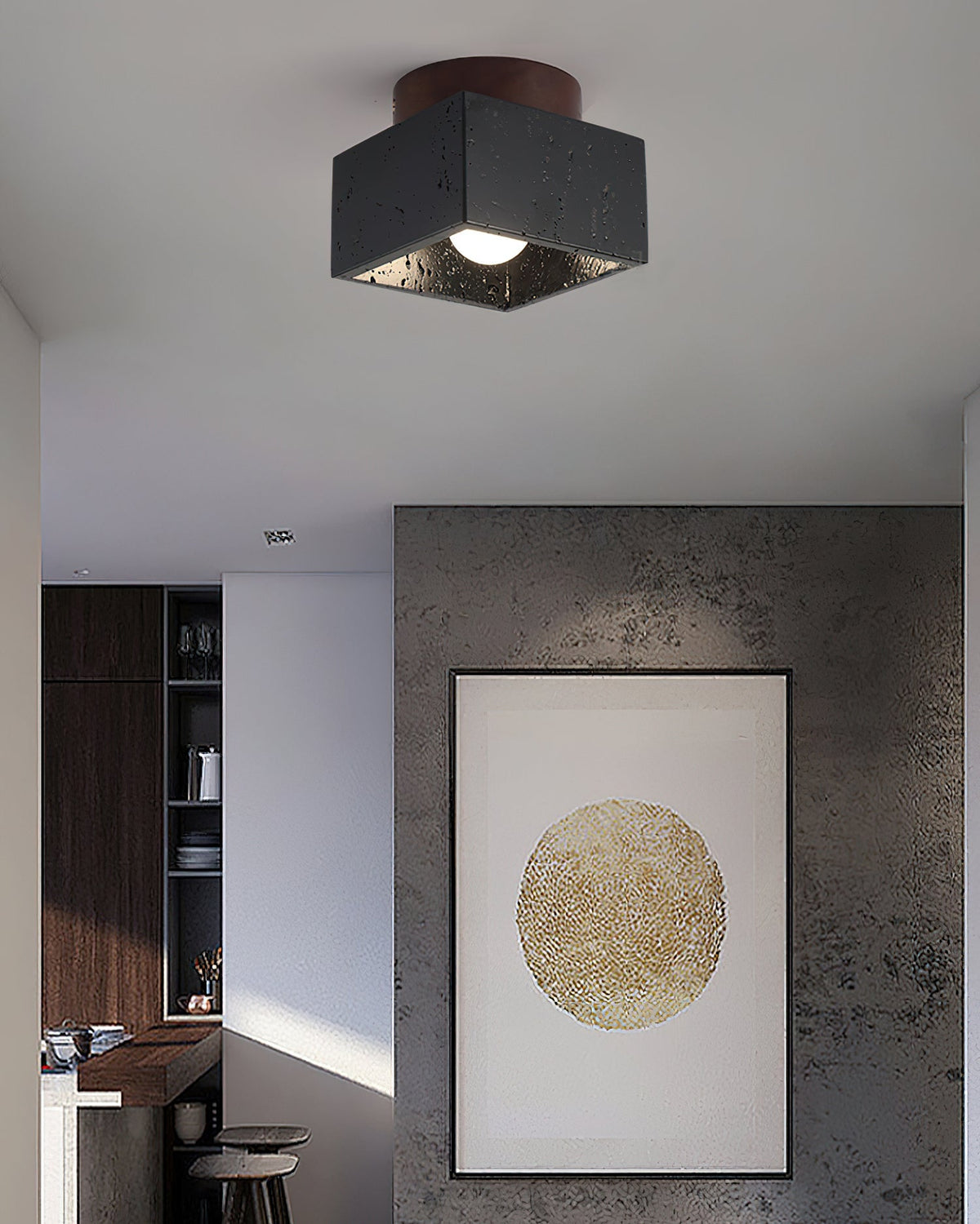 Barrowlark Travertine Ceiling Light-Moonnatur