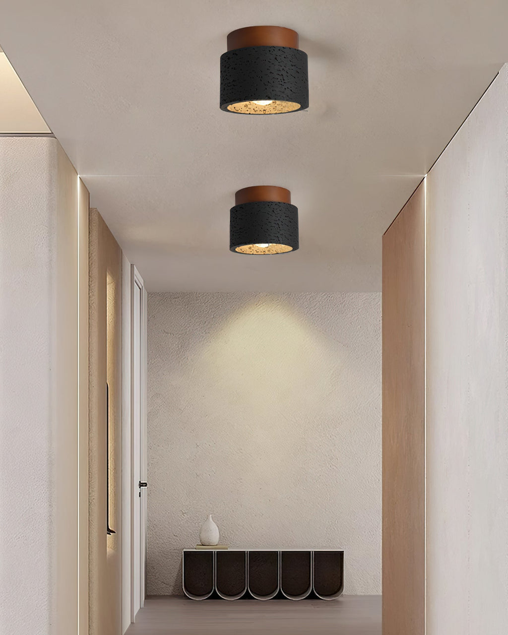 Barrowlark Travertine Ceiling Light-Moonnatur