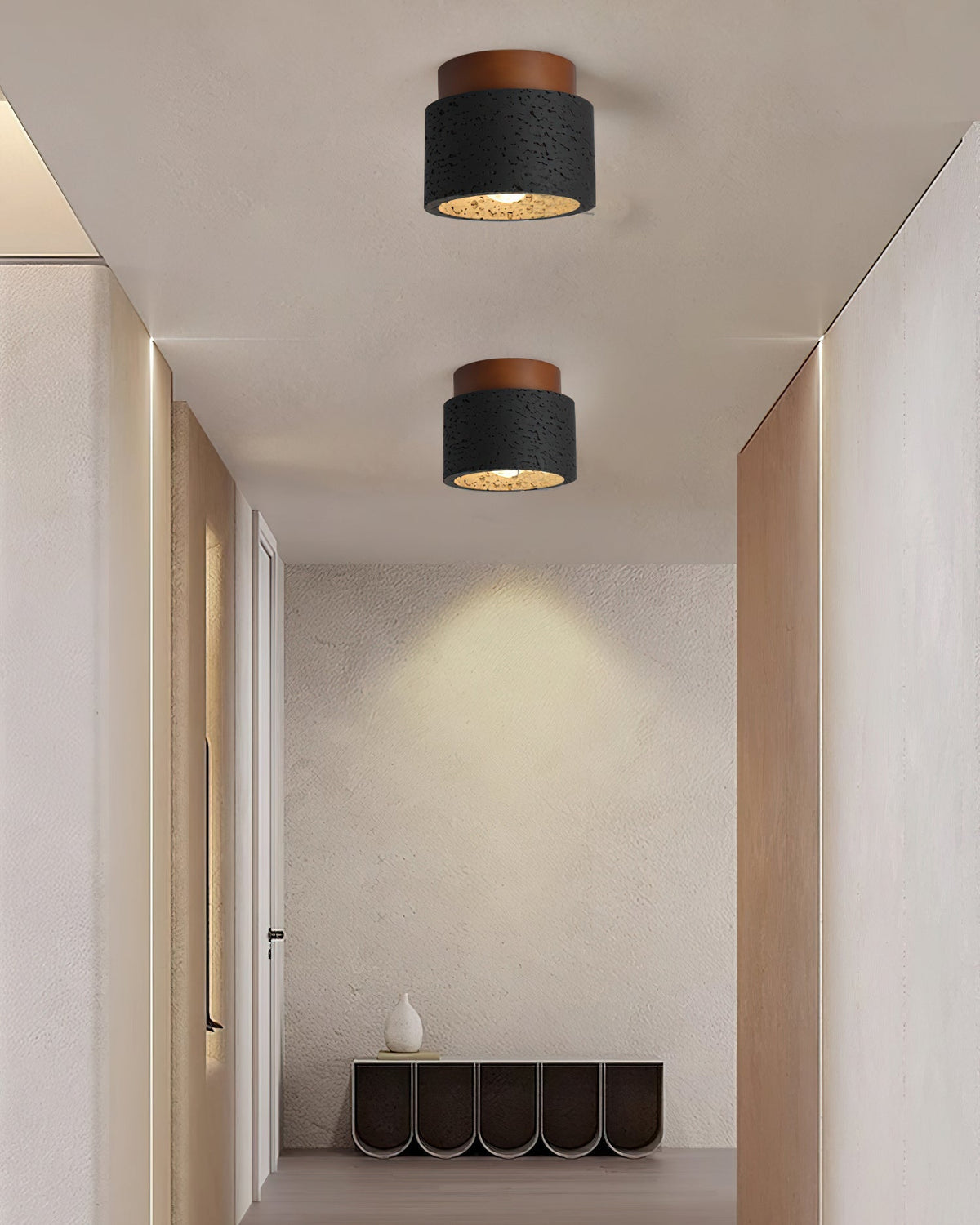 Barrowlark Travertine Ceiling Light-Moonnatur