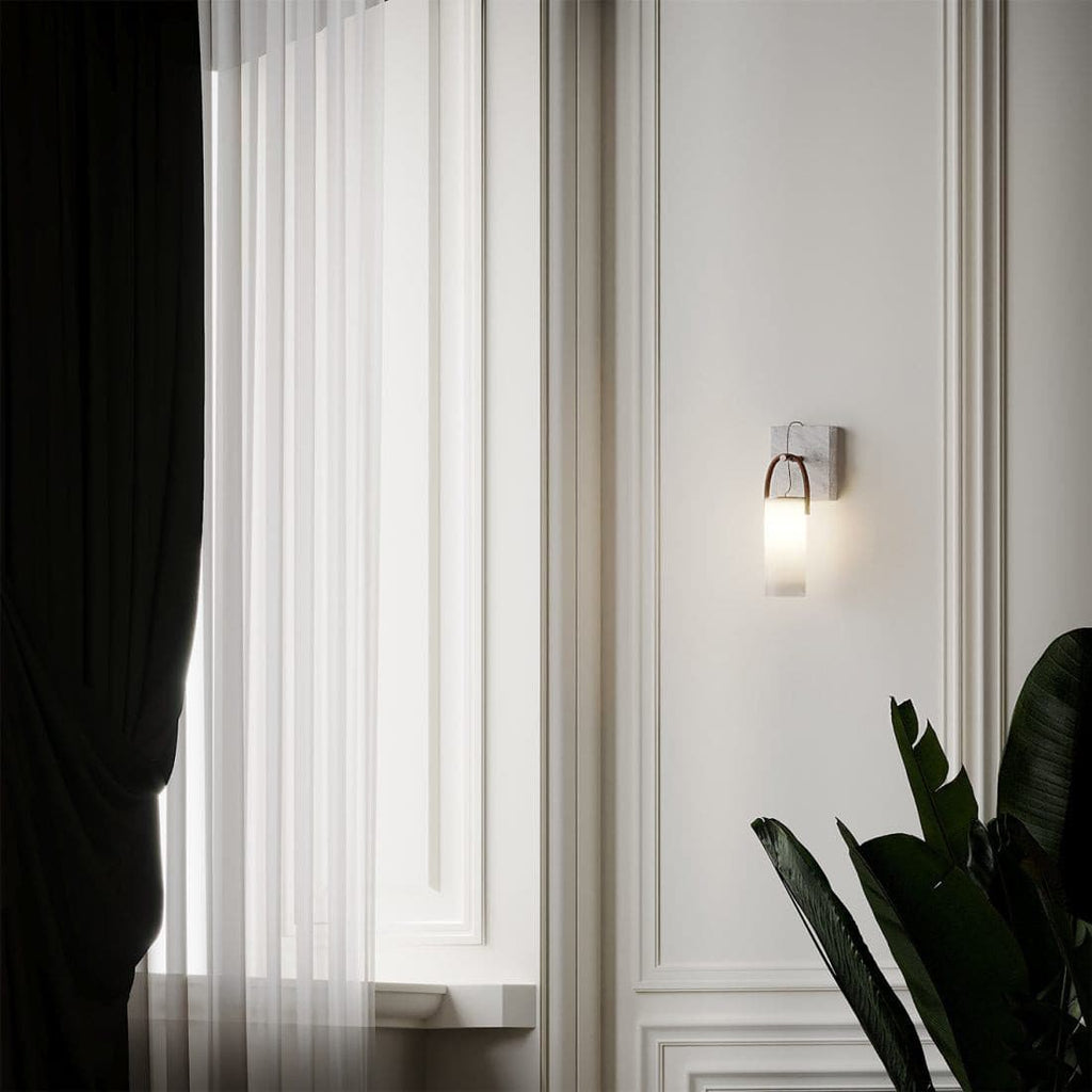 Berelwren Alabaster Wall Light-Moonnatur