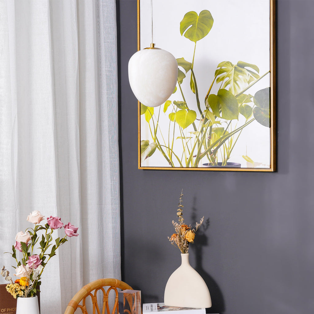 Beldenlark Alabaster Pendant Light-Moonnatur