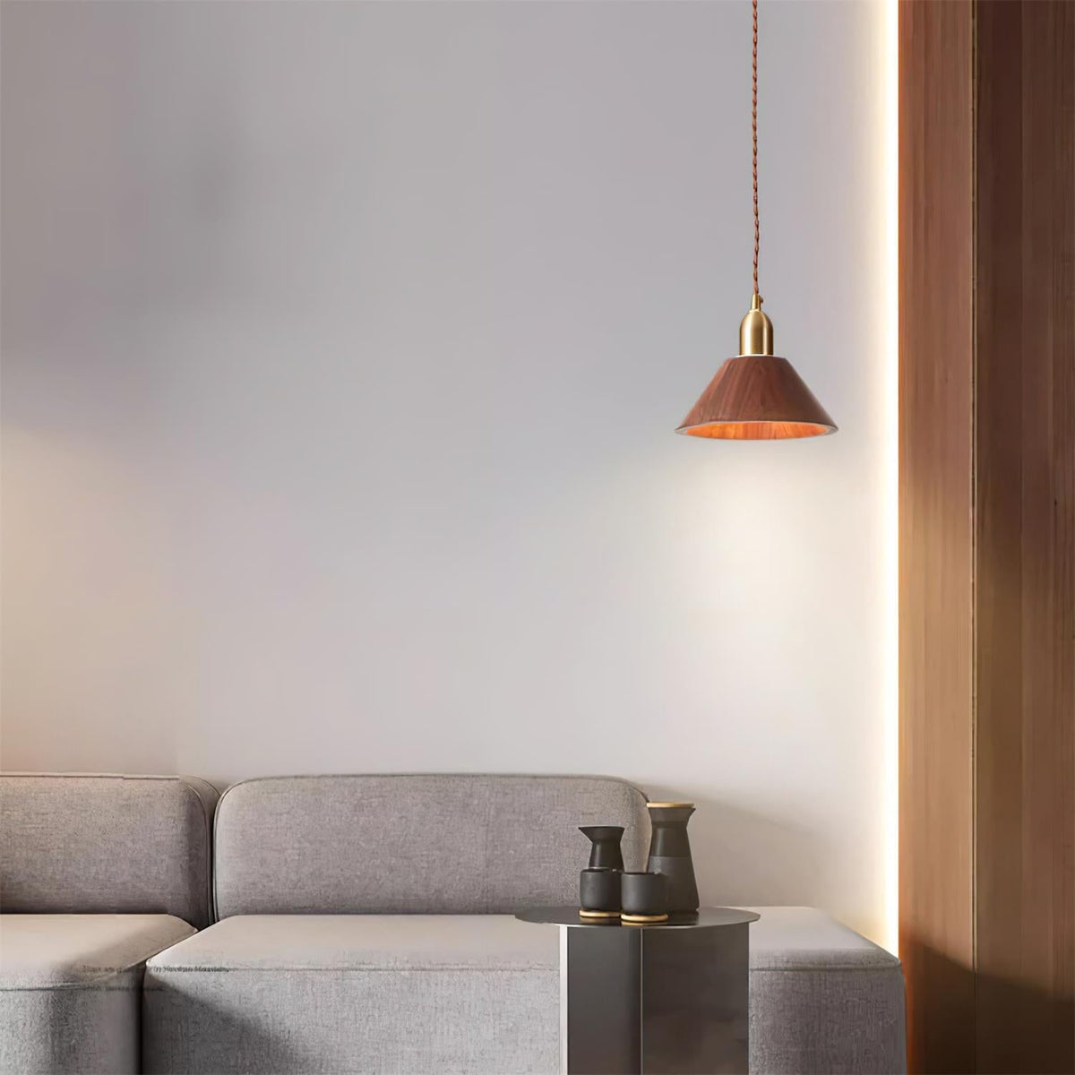Tarnelwell Wood Pendant Light-Moonnatur