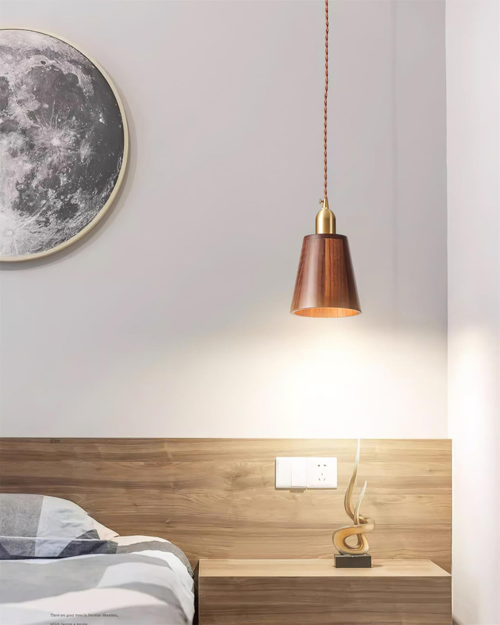 Tarnelwell Wood Pendant Light-Moonnatur