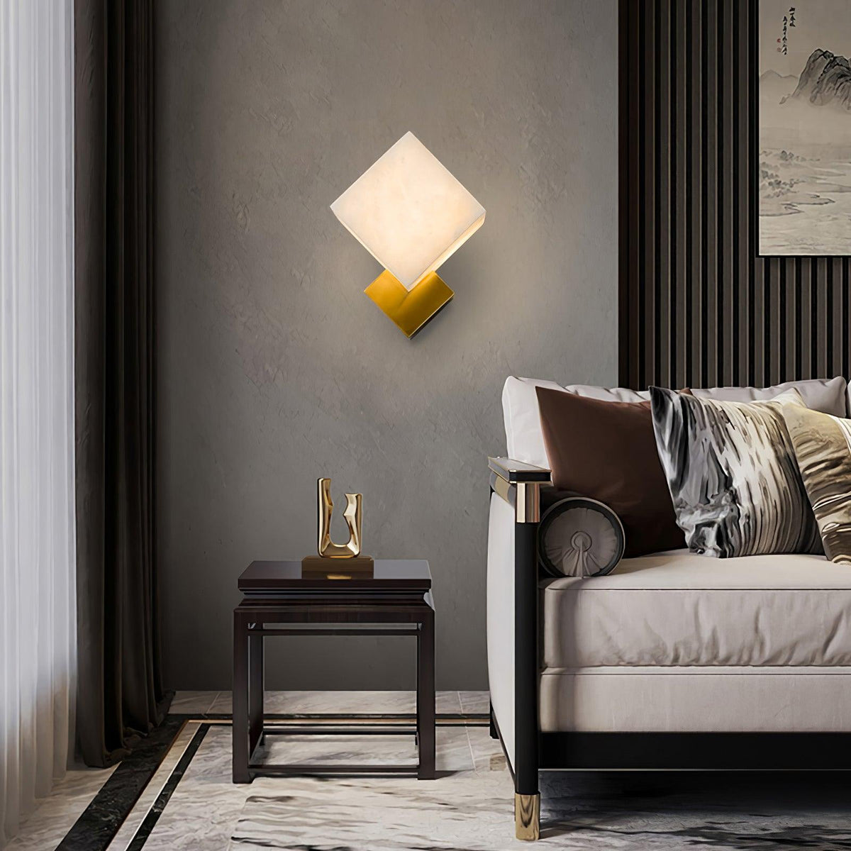 Elsenonna Alabaster Wall Light-Moonnatur