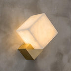 Elsenonna Alabaster Wall Light-Moonnatur