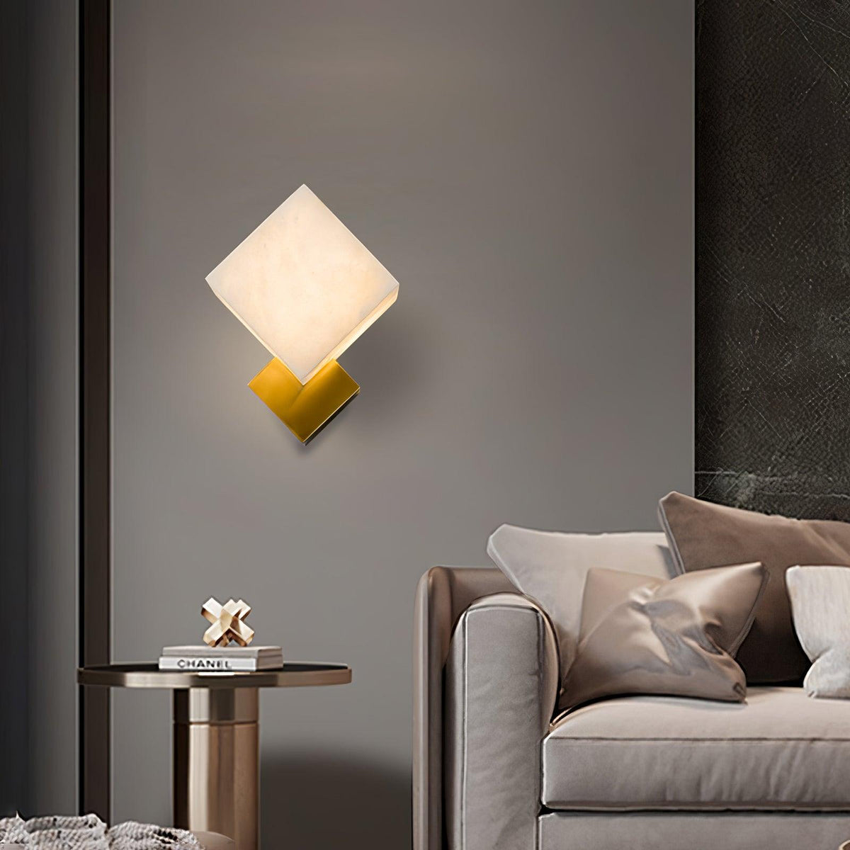 Elsenonna Alabaster Wall Light-Moonnatur
