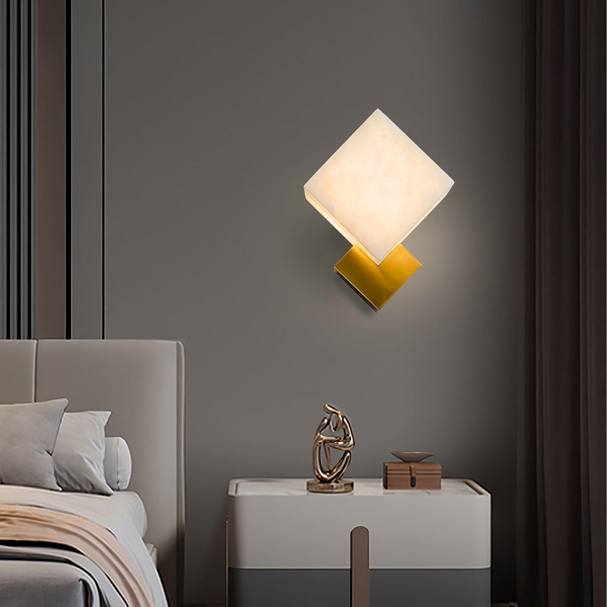 Elsenonna Alabaster Wall Light-Moonnatur