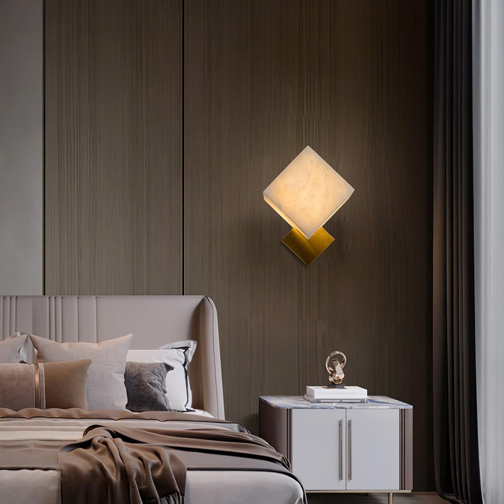 Elsenonna Alabaster Wall Light-Moonnatur