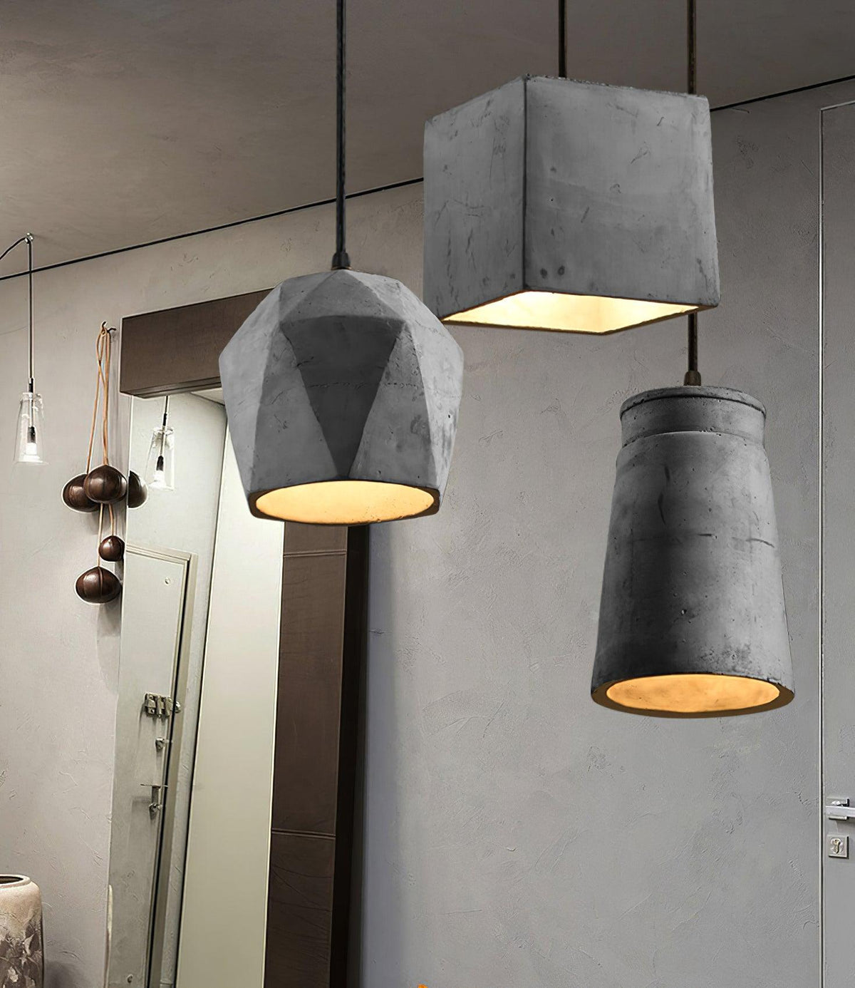 Kardenaria Cement Pendant Light-Moonnatur