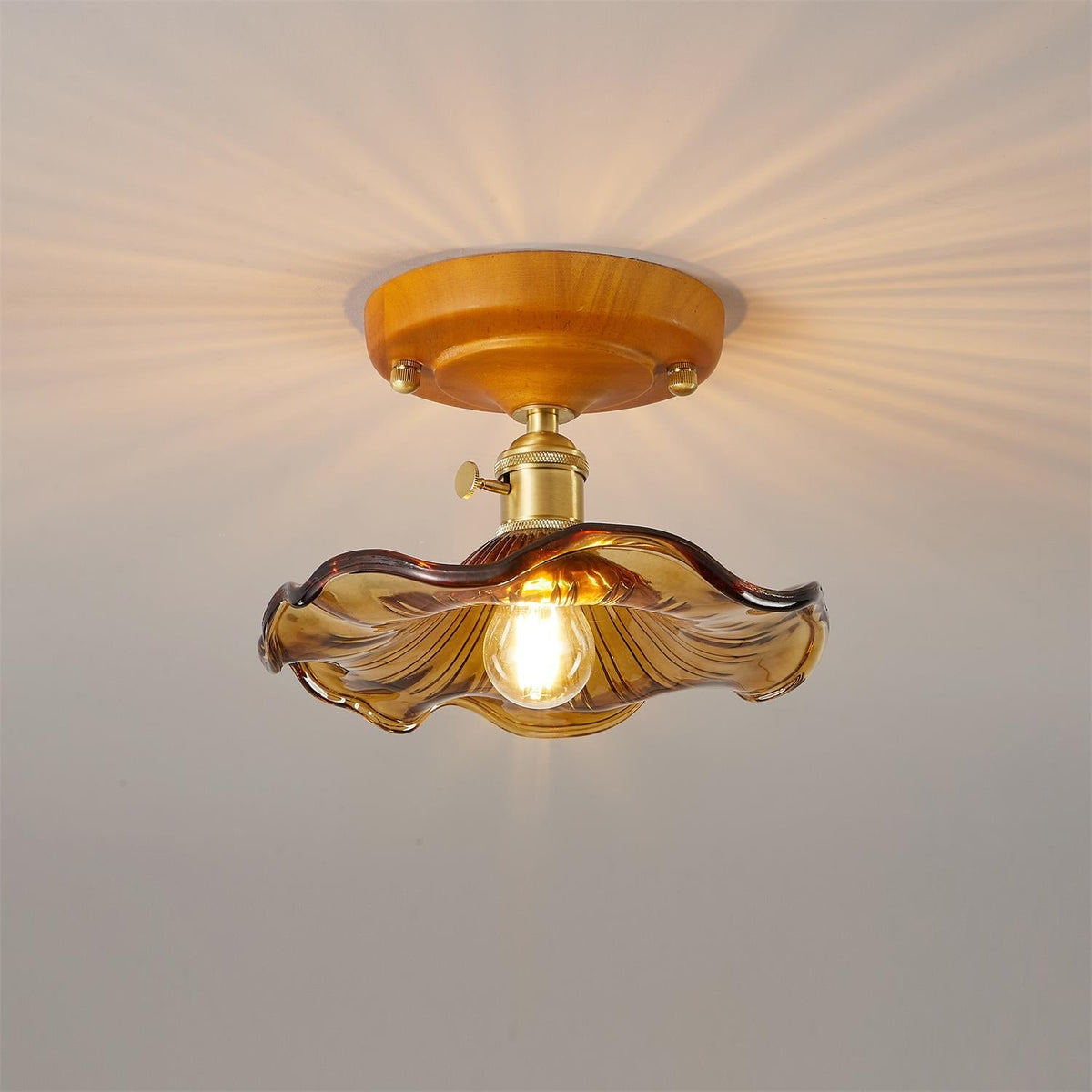 Meldenena Glass Ceiling Light-Moonnatur