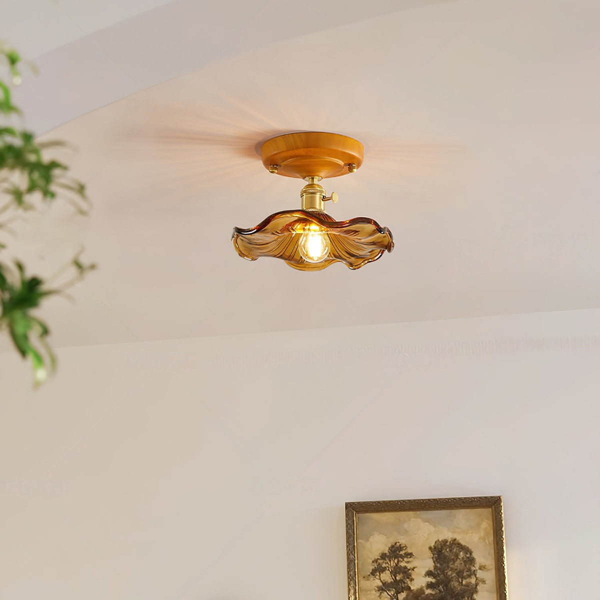 Meldenena Glass Ceiling Light-Moonnatur