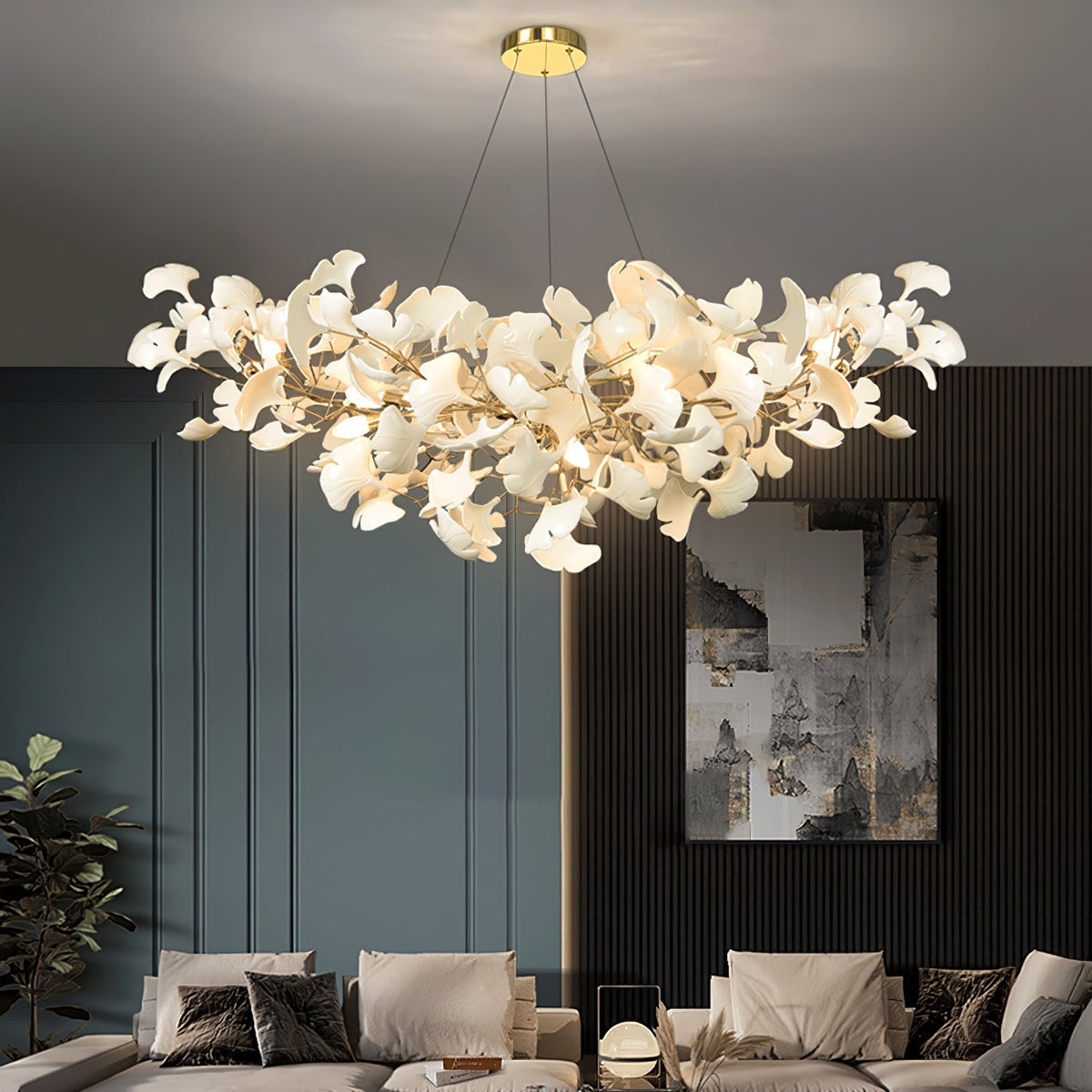 Erlenden Ceramic Chandelier-Moonnatur