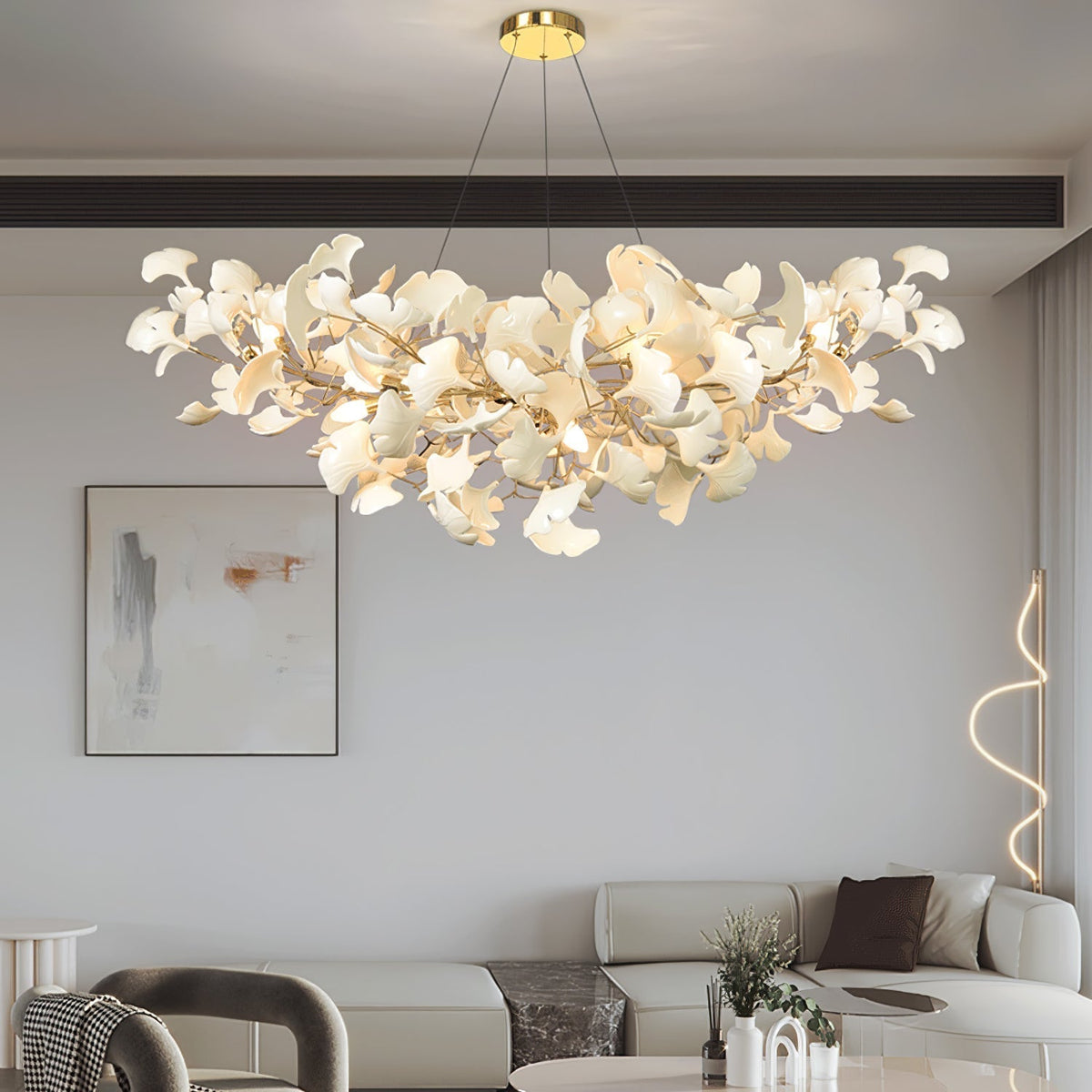 Erlenden Ceramic Chandelier-Moonnatur