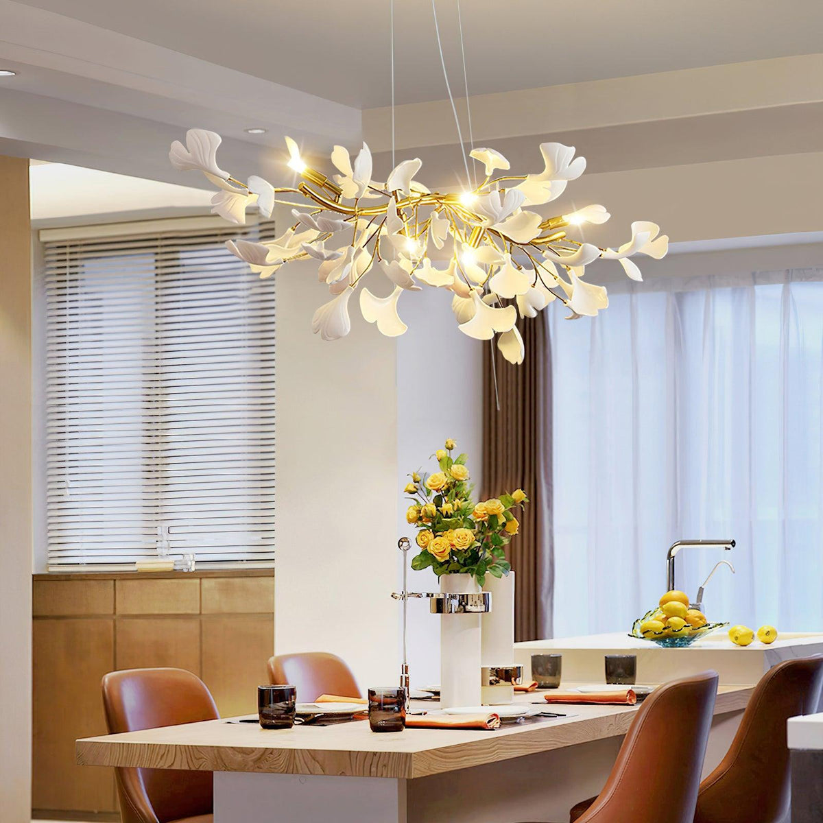 Qanise Ceramic Chandelier-Moonnatur