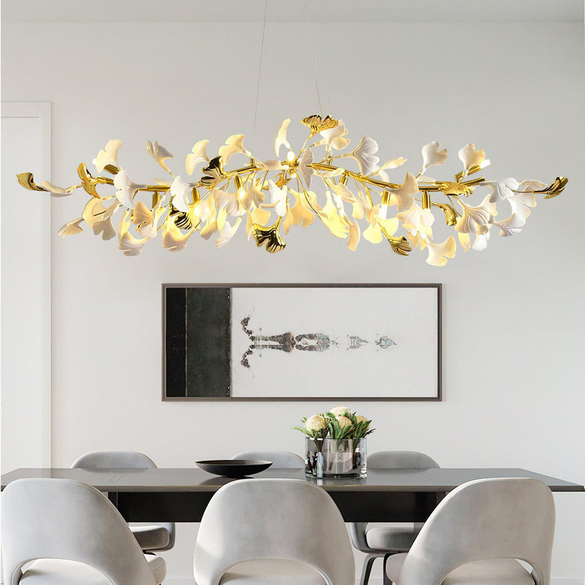 Qanise Ceramic Chandelier-Moonnatur