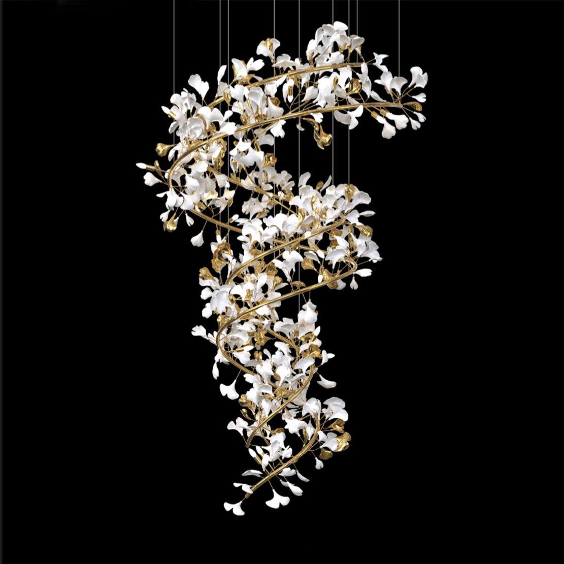 Erlenenora Ceramic Chandelier-Moonnatur