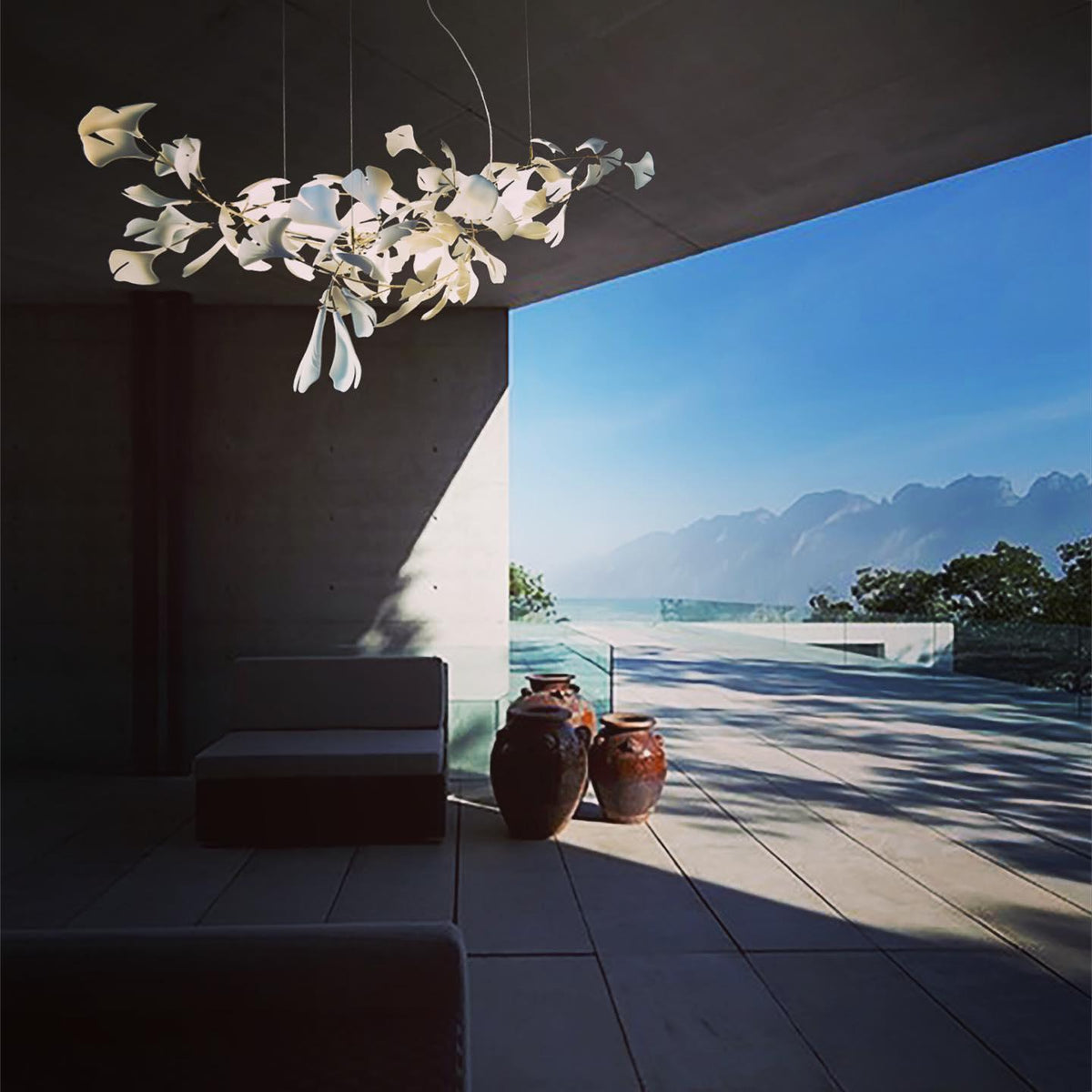 Olyvera Ceramic Chandelier-Moonnatur