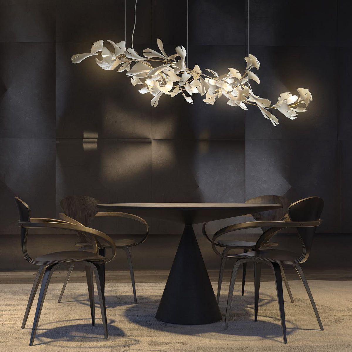 Olyvera Ceramic Chandelier-Moonnatur
