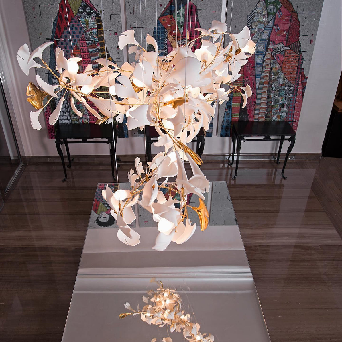 Olyvera Ceramic Chandelier-Moonnatur