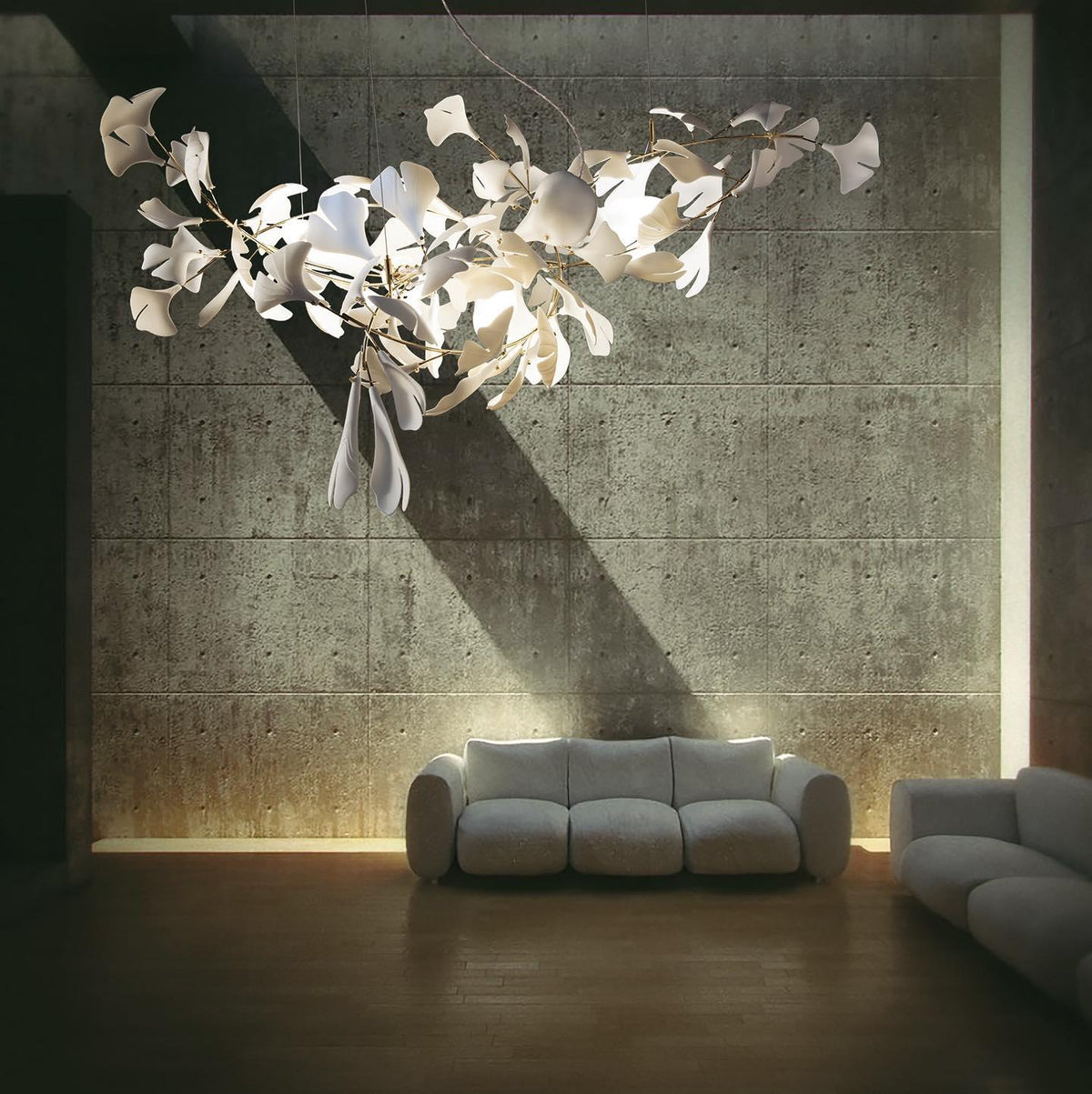 Olyvera Ceramic Chandelier-Moonnatur