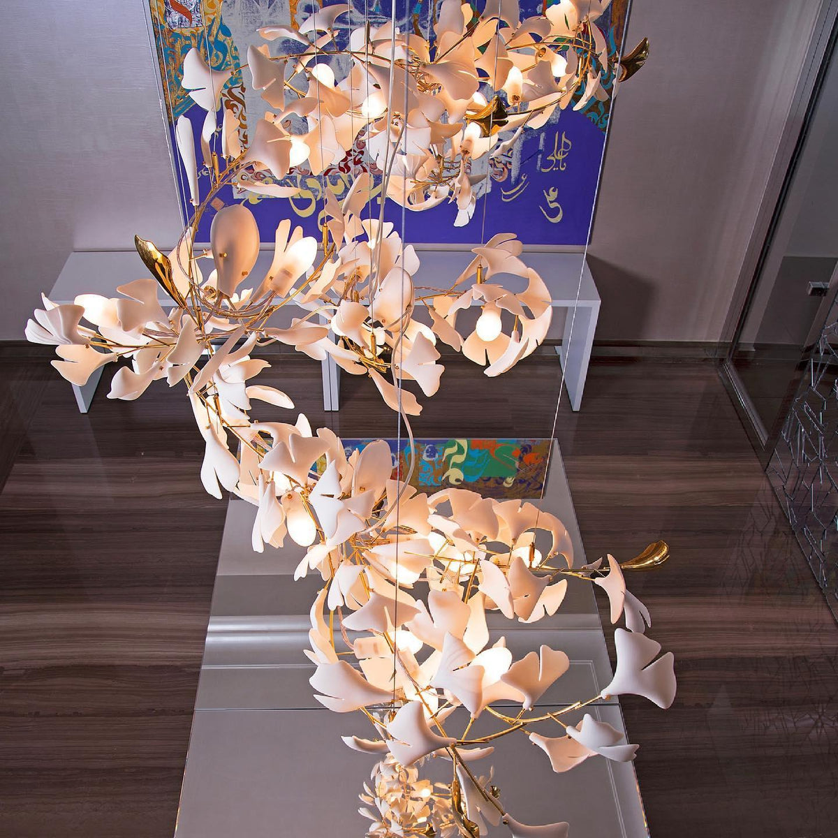 Olyvera Ceramic Chandelier-Moonnatur