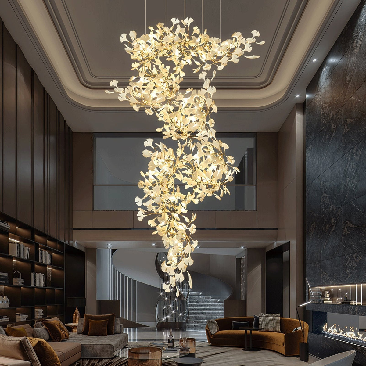 Koralisse Ceramic Chandelier-Moonnatur