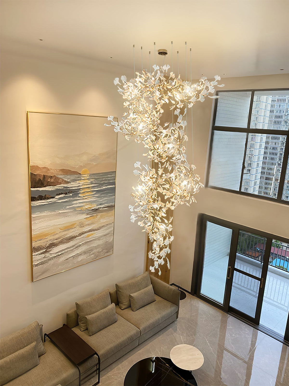 Koralisse Ceramic Chandelier-Moonnatur