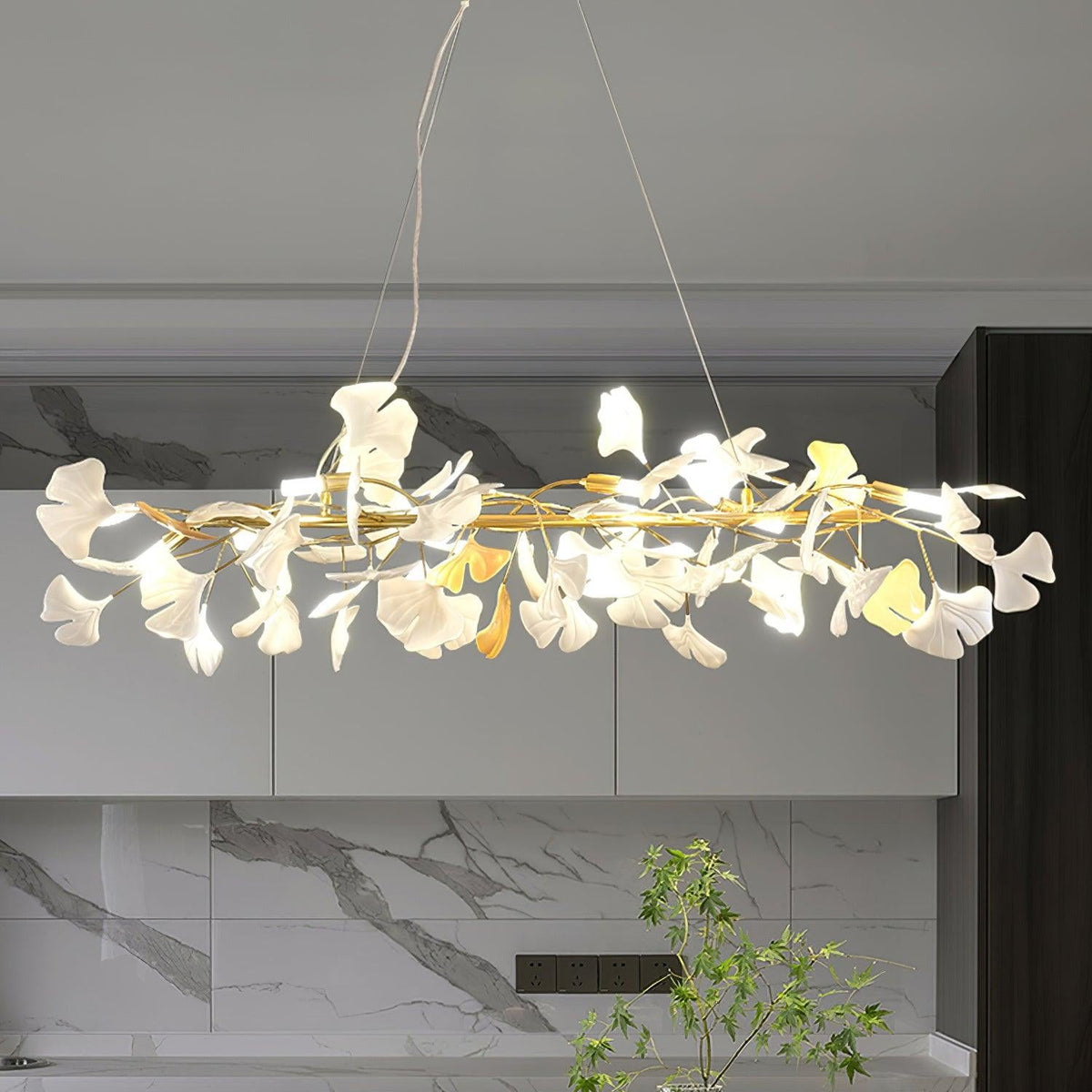 Elaria Ceramic Chandelier-Moonnatur