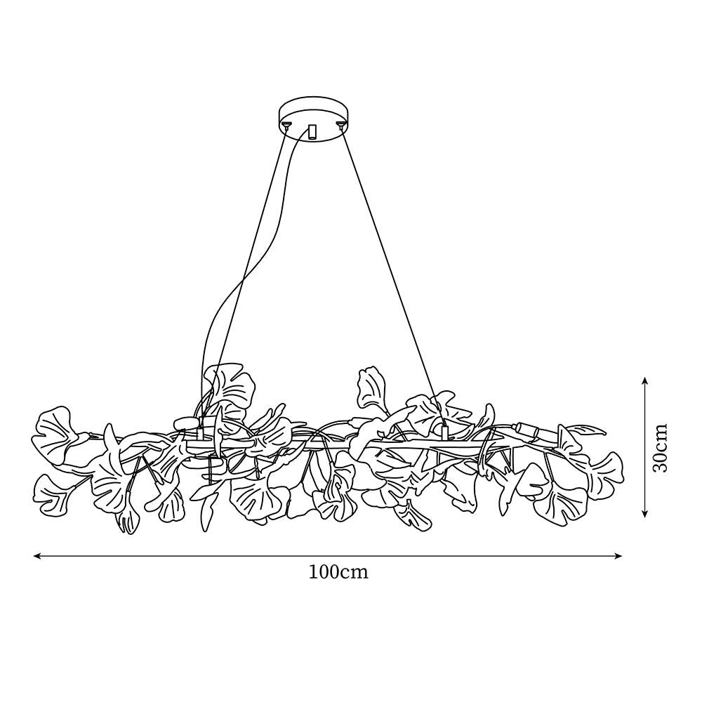 Faldenaelle Ceramic Chandelier-Moonnatur