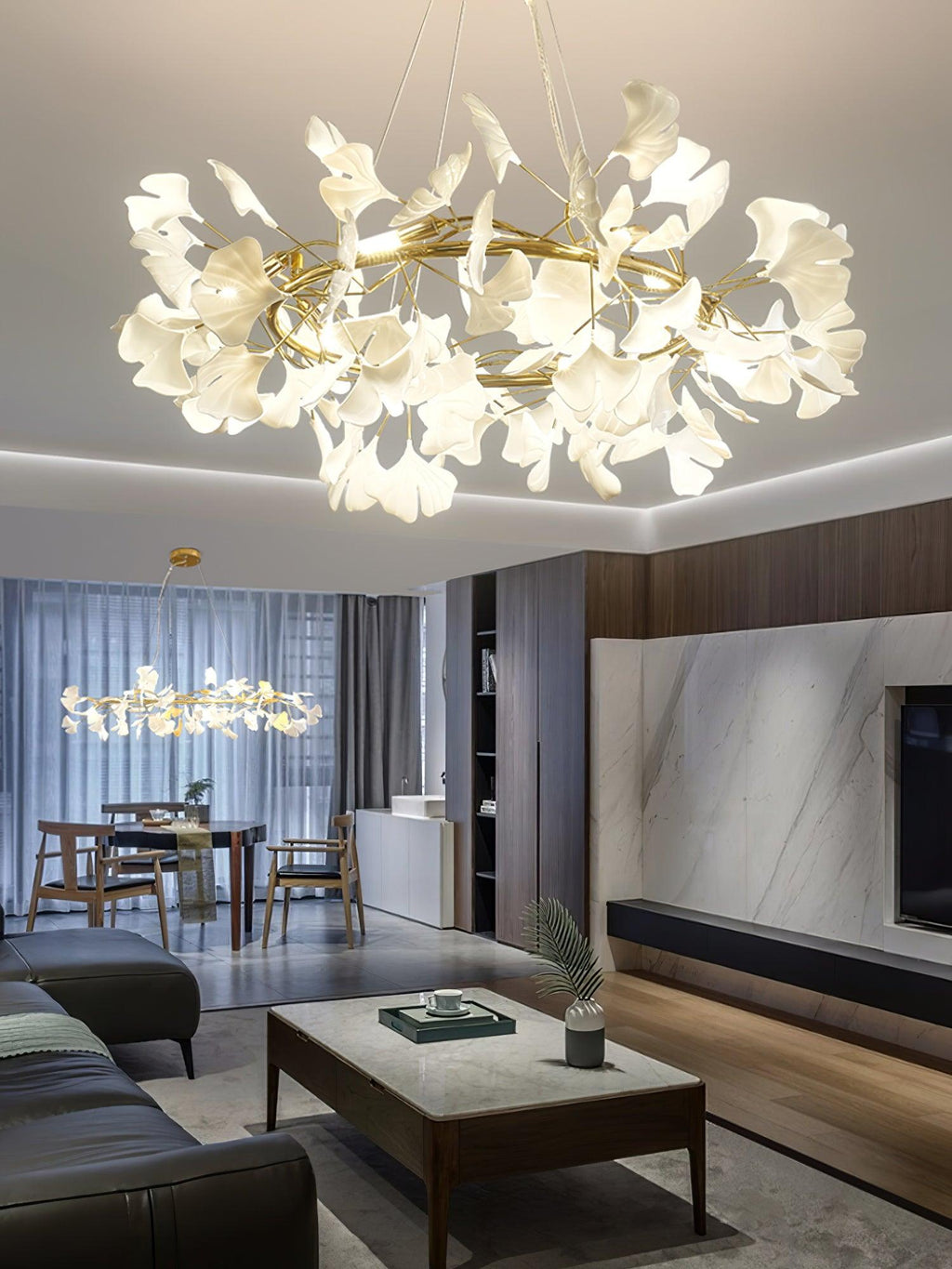 Faldenaelle Ceramic Chandelier-Moonnatur