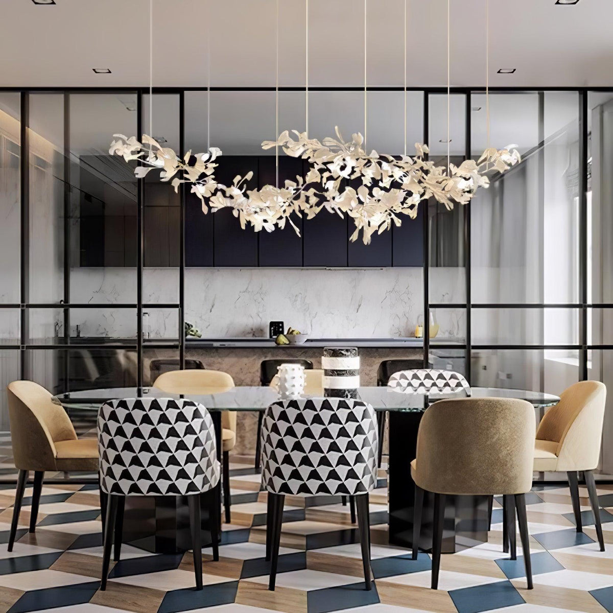 Anselora Ceramic Chandelier-Moonnatur