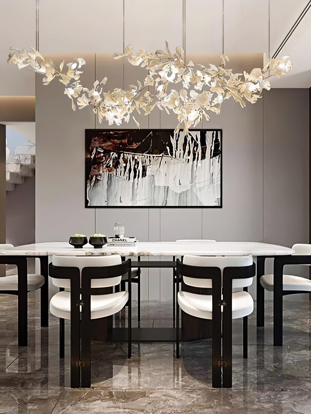 Anselora Ceramic Chandelier-Moonnatur