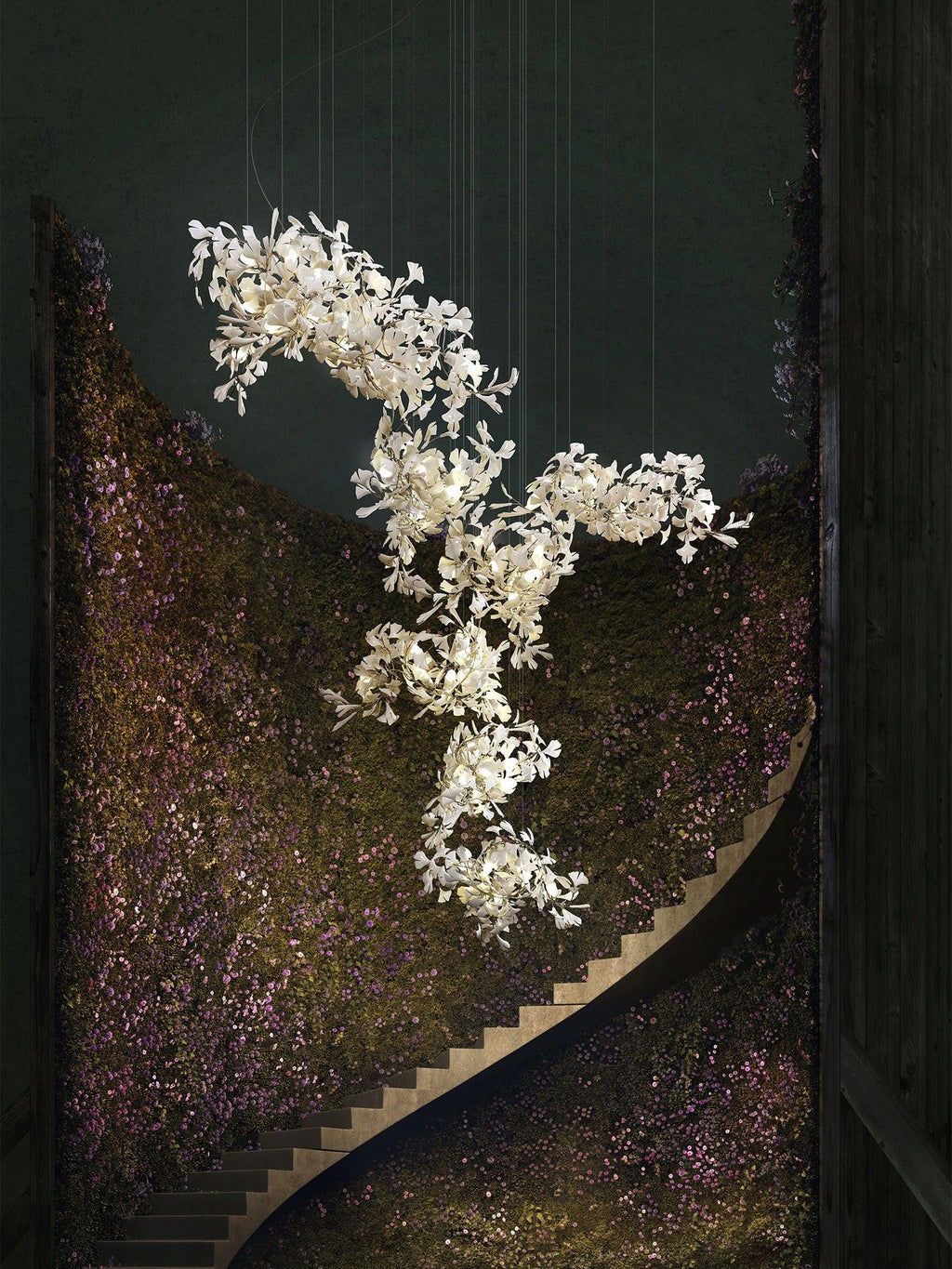 Koralisse Ceramic Chandelier-Moonnatur